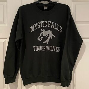 Mystic Falls Timberwolves Green Crewneck Sweatshirt